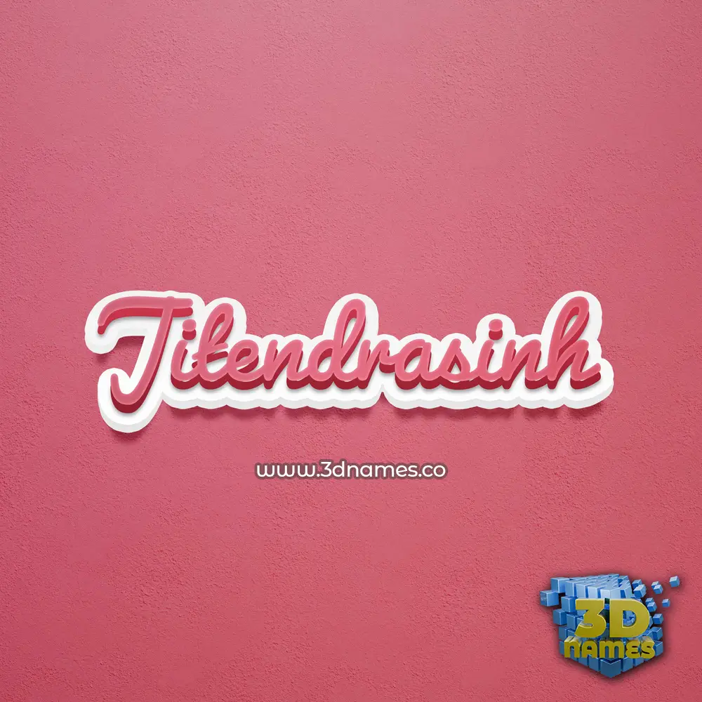 jitendrasinh in Red Scribble style - 3D name wallpaper