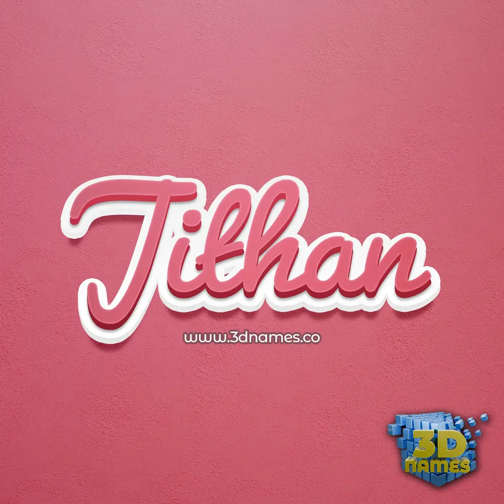 jithan in Red Scribble style - 3D name wallpaper