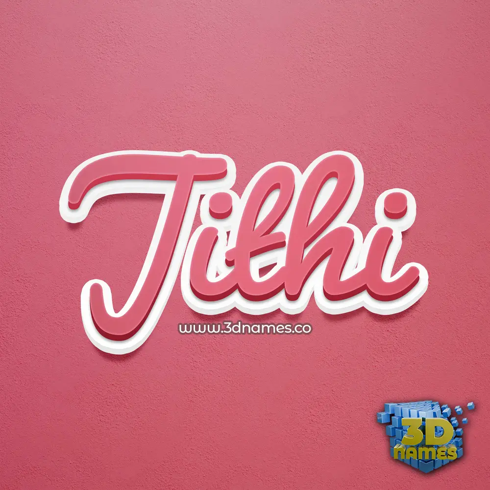 jithi in Red Scribble style - 3D name wallpaper