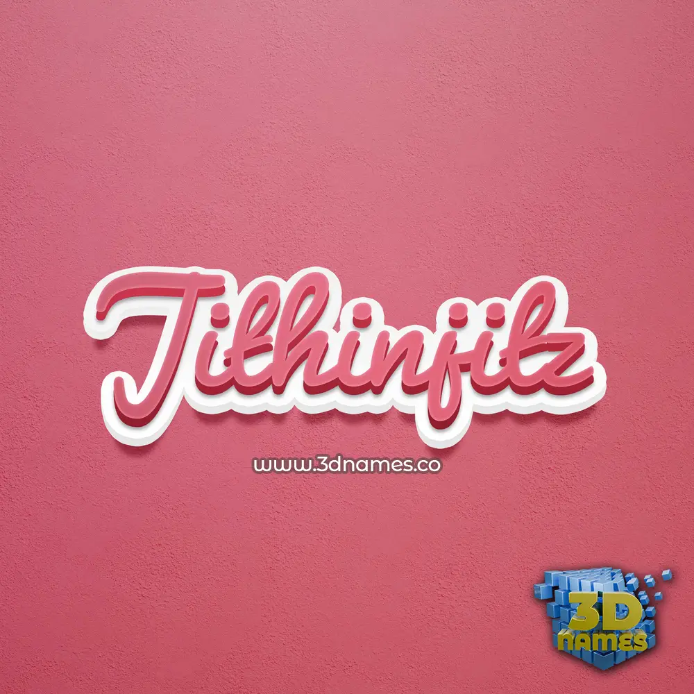 jithinjitz in Red Scribble style - 3D name wallpaper