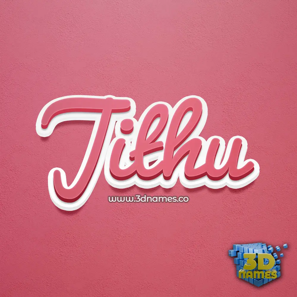 jithu in Red Scribble style - 3D name wallpaper