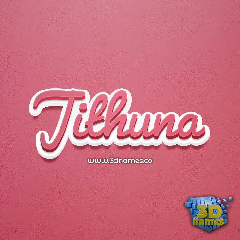 jithuna in Red Scribble style - 3D name wallpaper