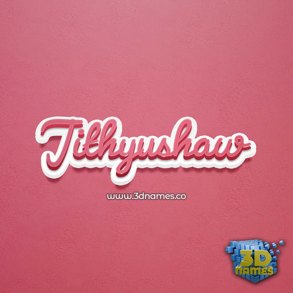 jithyushaw in Red Scribble style - 3D name wallpaper