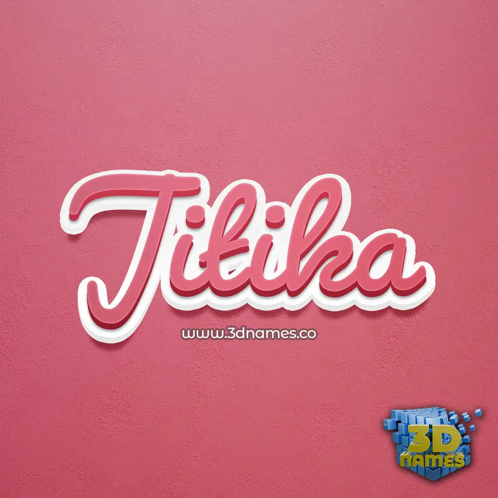 jitika in Red Scribble style - 3D name wallpaper