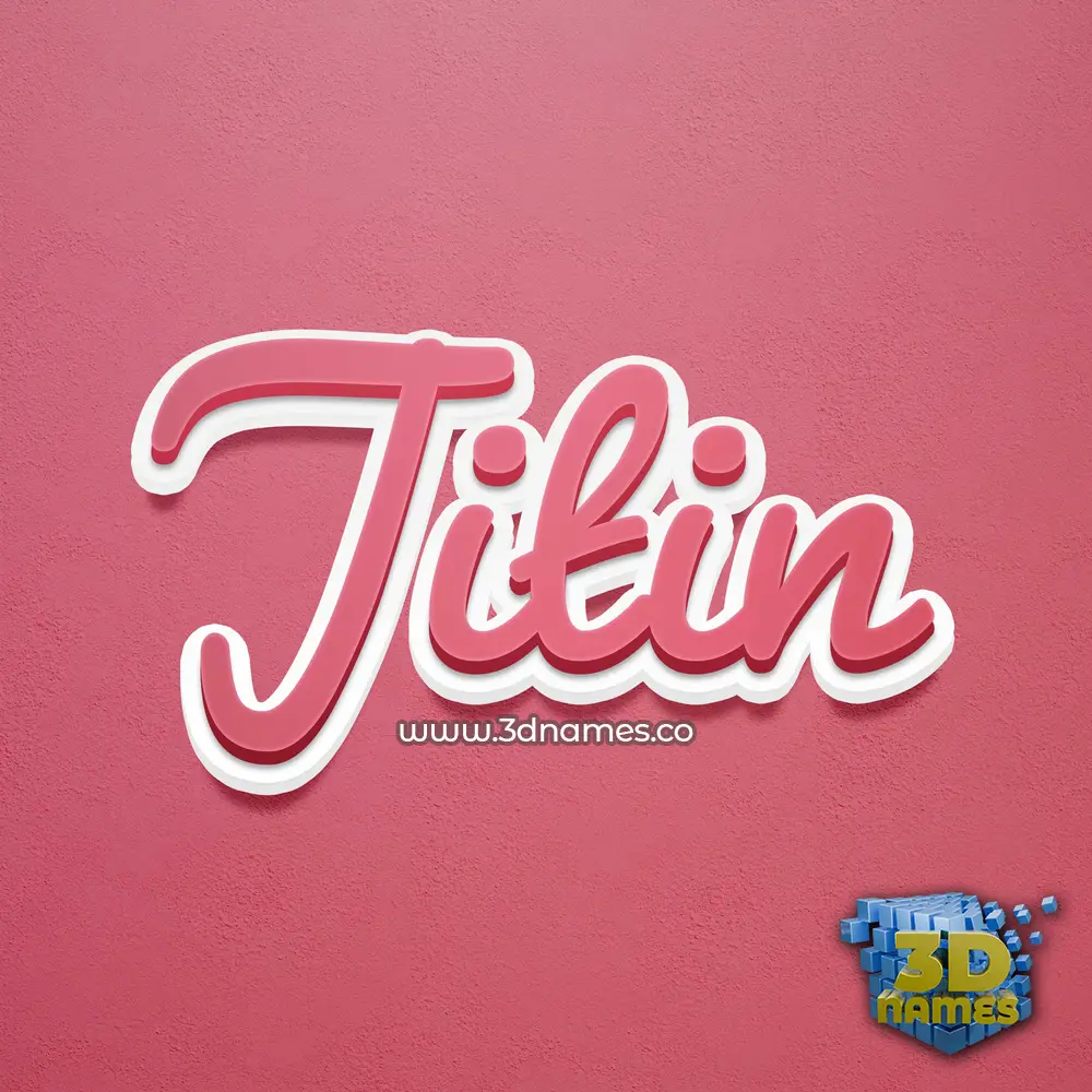 jitin in Red Scribble style - 3D name wallpaper