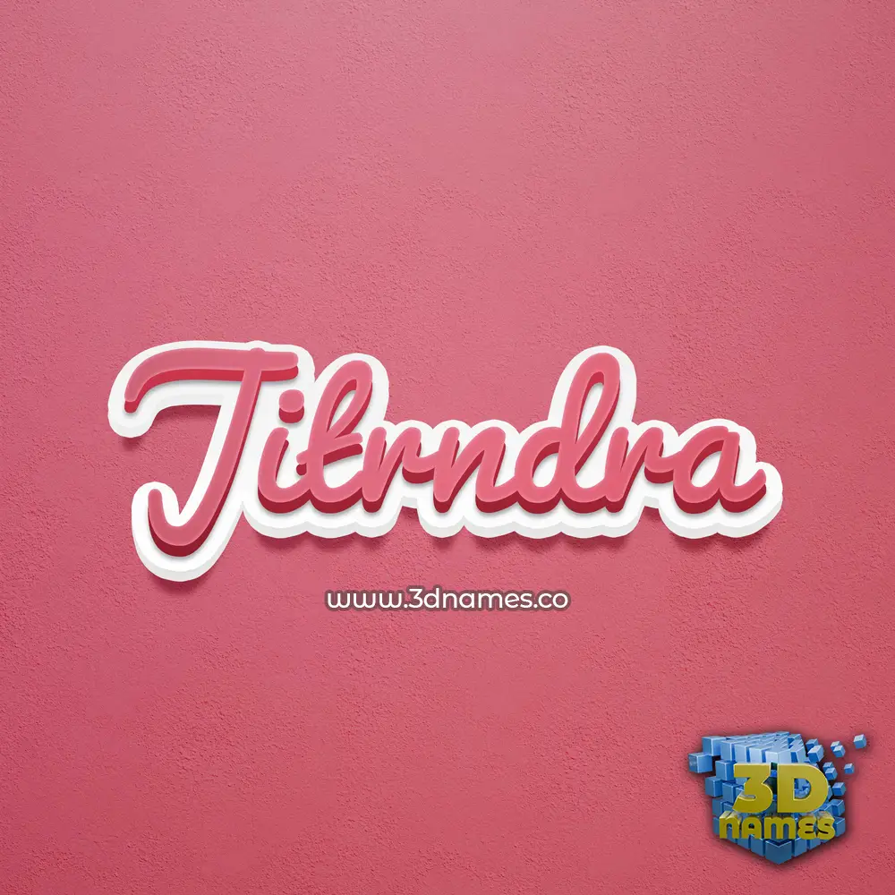 jitrndra in Red Scribble style - 3D name wallpaper