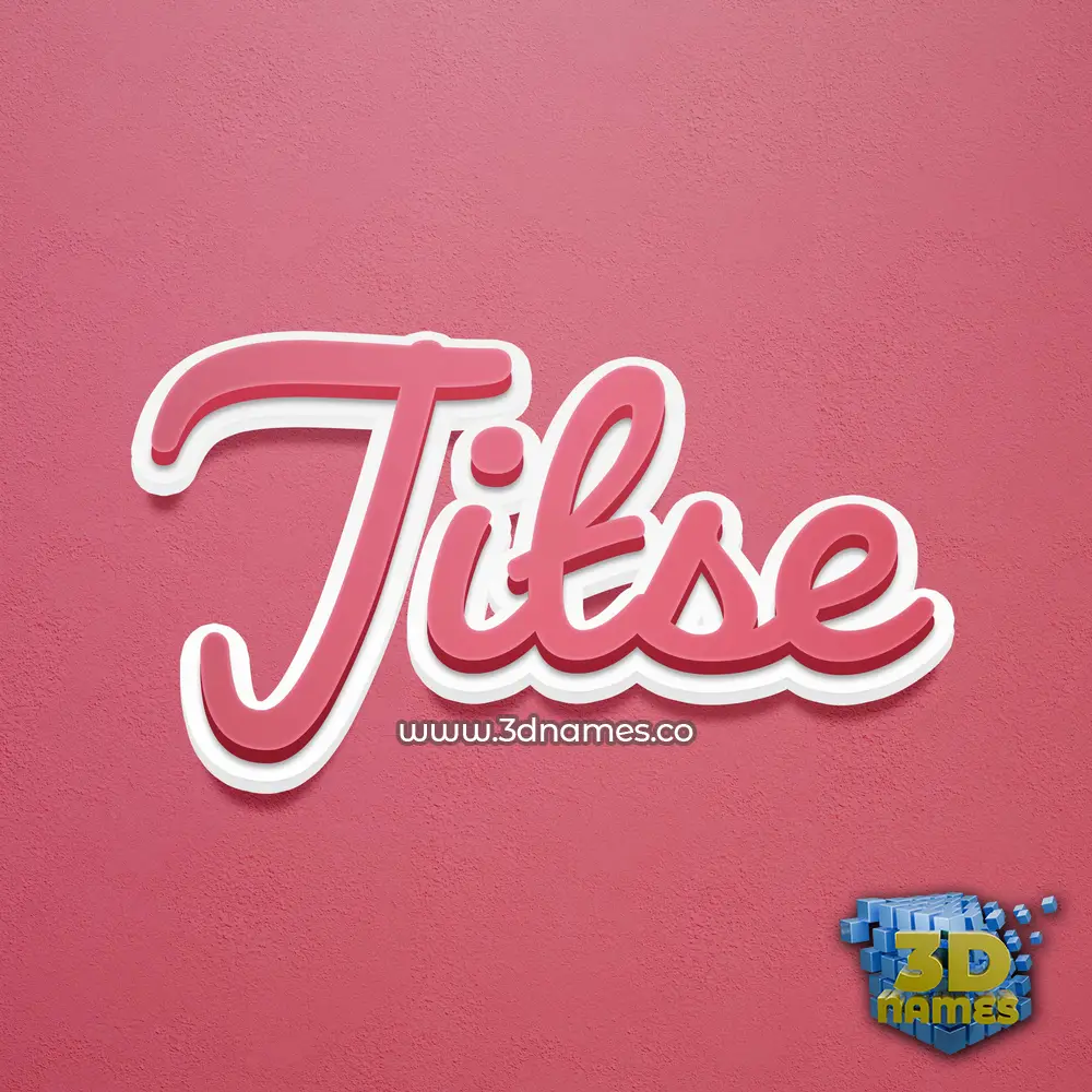 jitse in Red Scribble style - 3D name wallpaper