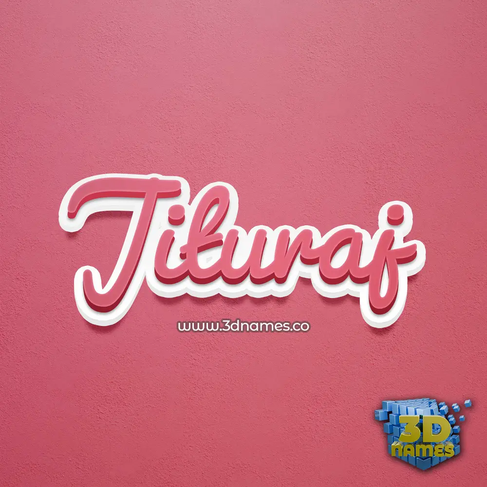jituraj in Red Scribble style - 3D name wallpaper