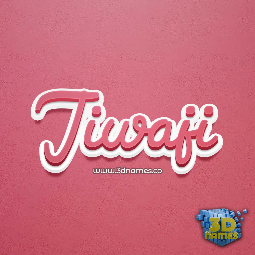 jiwaji in Red Scribble style - 3D name wallpaper