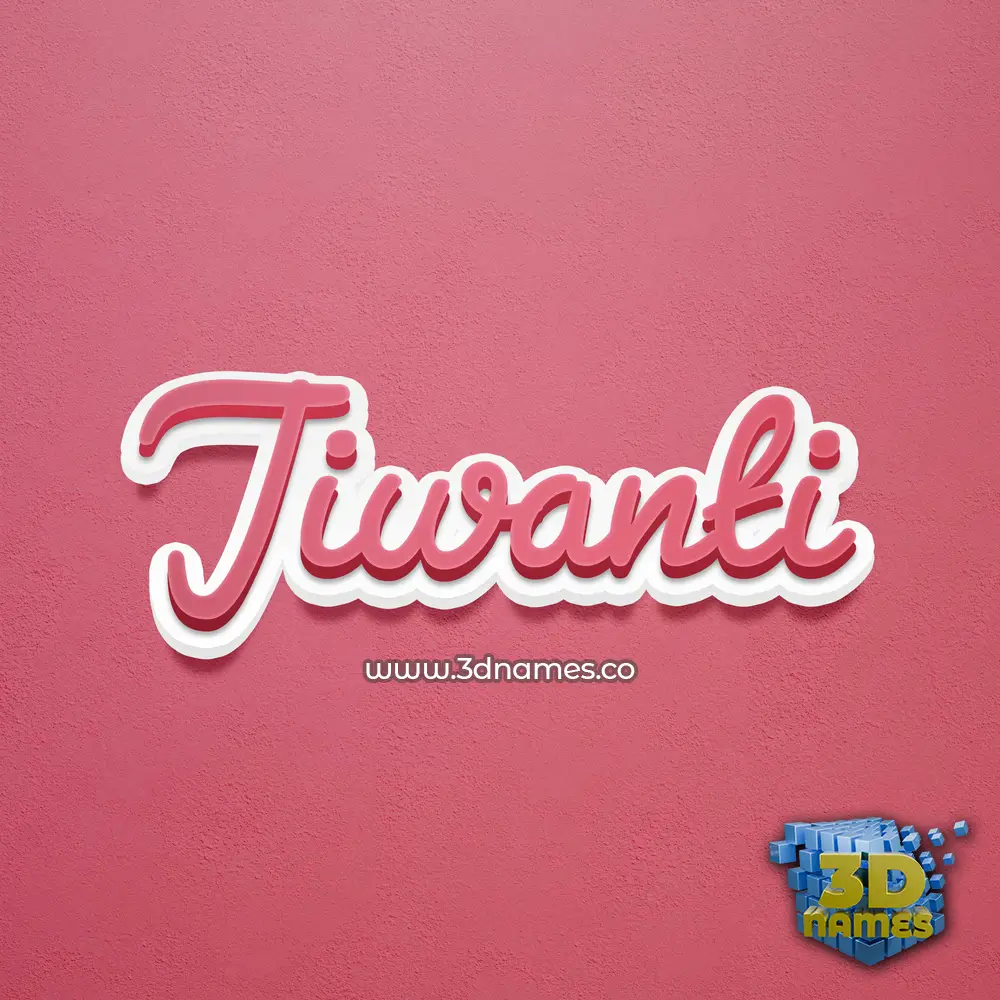 jiwanti in Red Scribble style - 3D name wallpaper