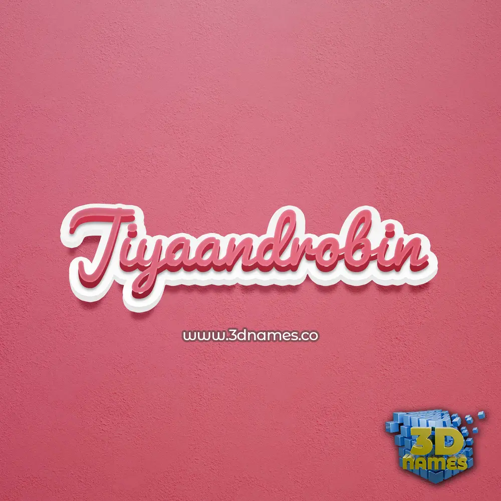 jiyaandrobin in Red Scribble style - 3D name wallpaper