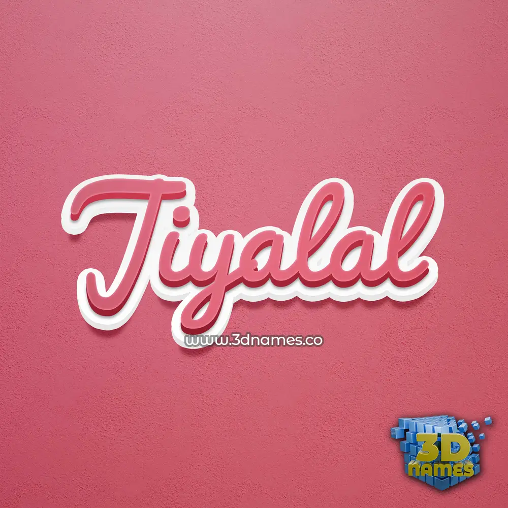jiyalal in Red Scribble style - 3D name wallpaper
