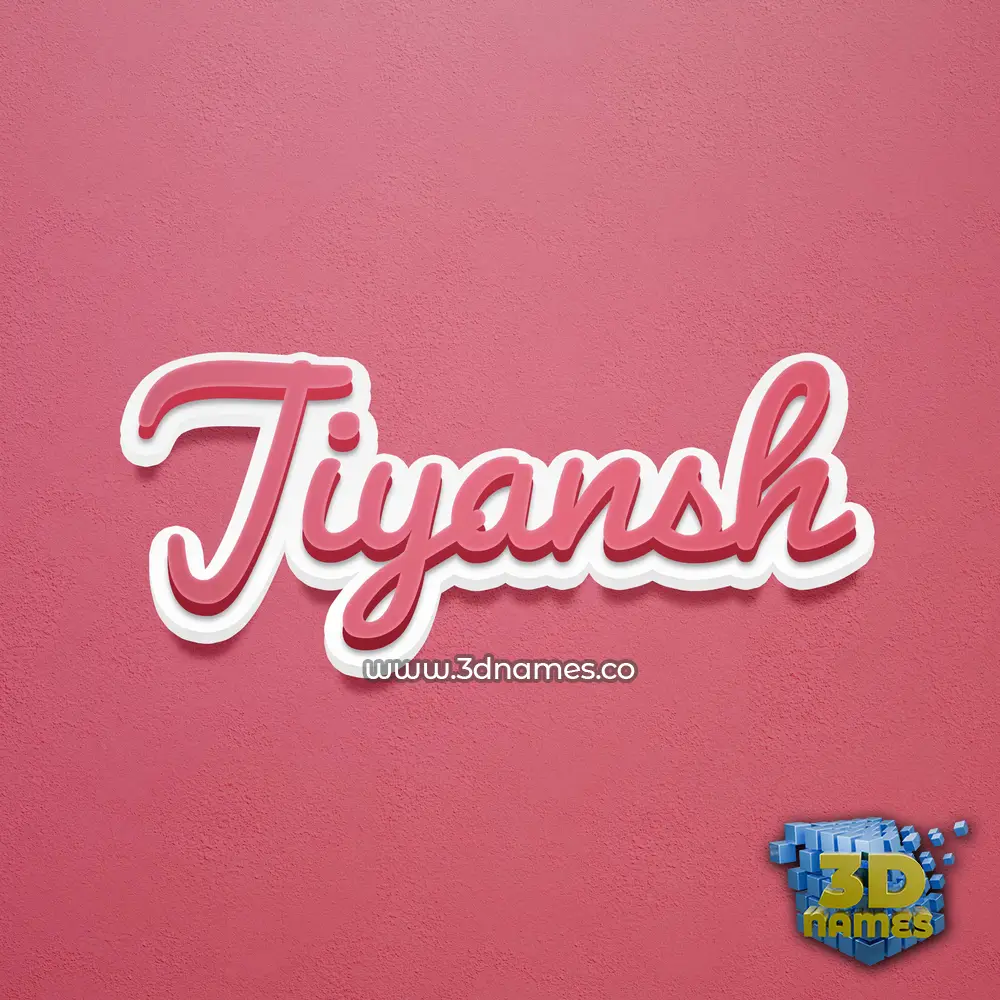 jiyansh in Red Scribble style - 3D name wallpaper