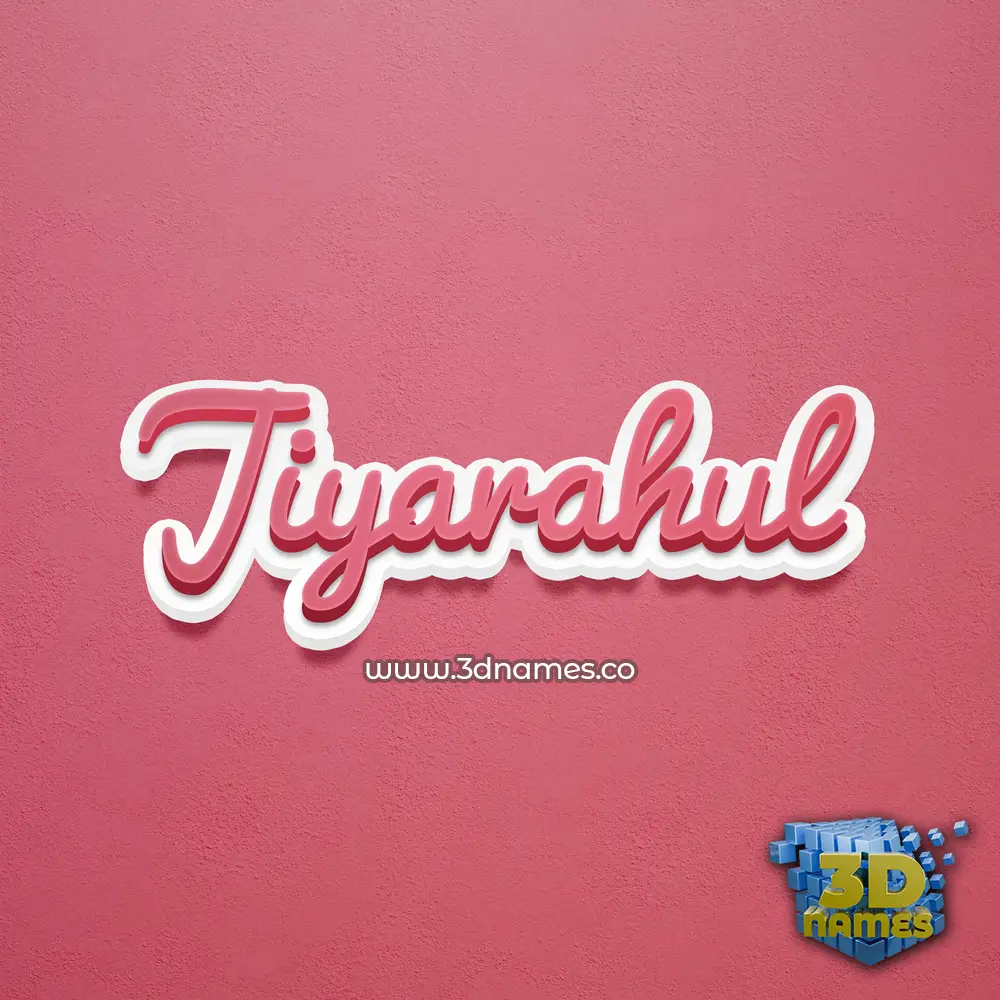 jiyarahul in Red Scribble style - 3D name wallpaper