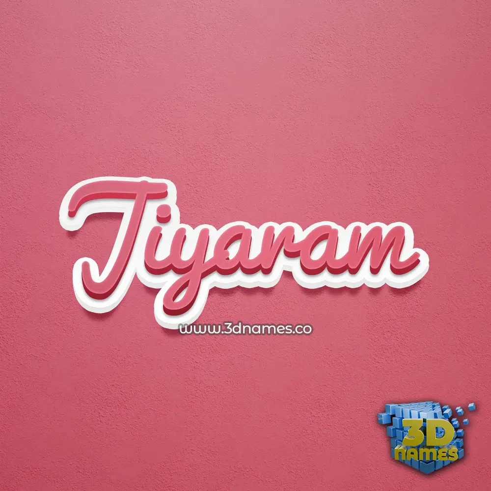 jiyaram in Red Scribble style - 3D name wallpaper