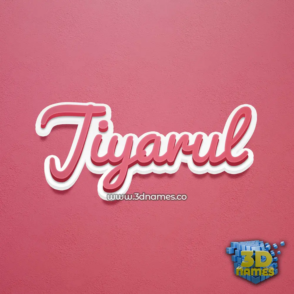 jiyarul in Red Scribble style - 3D name wallpaper