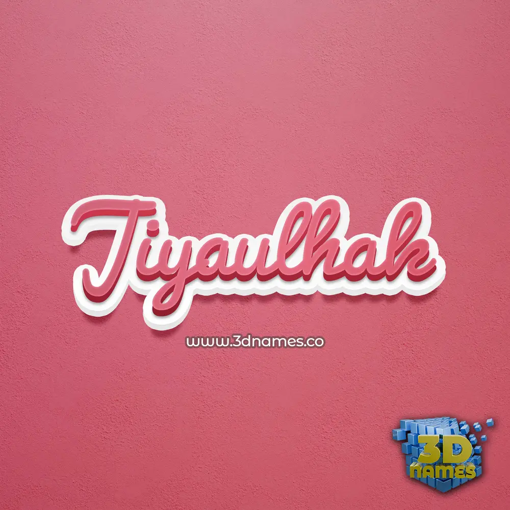 jiyaulhak in Red Scribble style - 3D name wallpaper