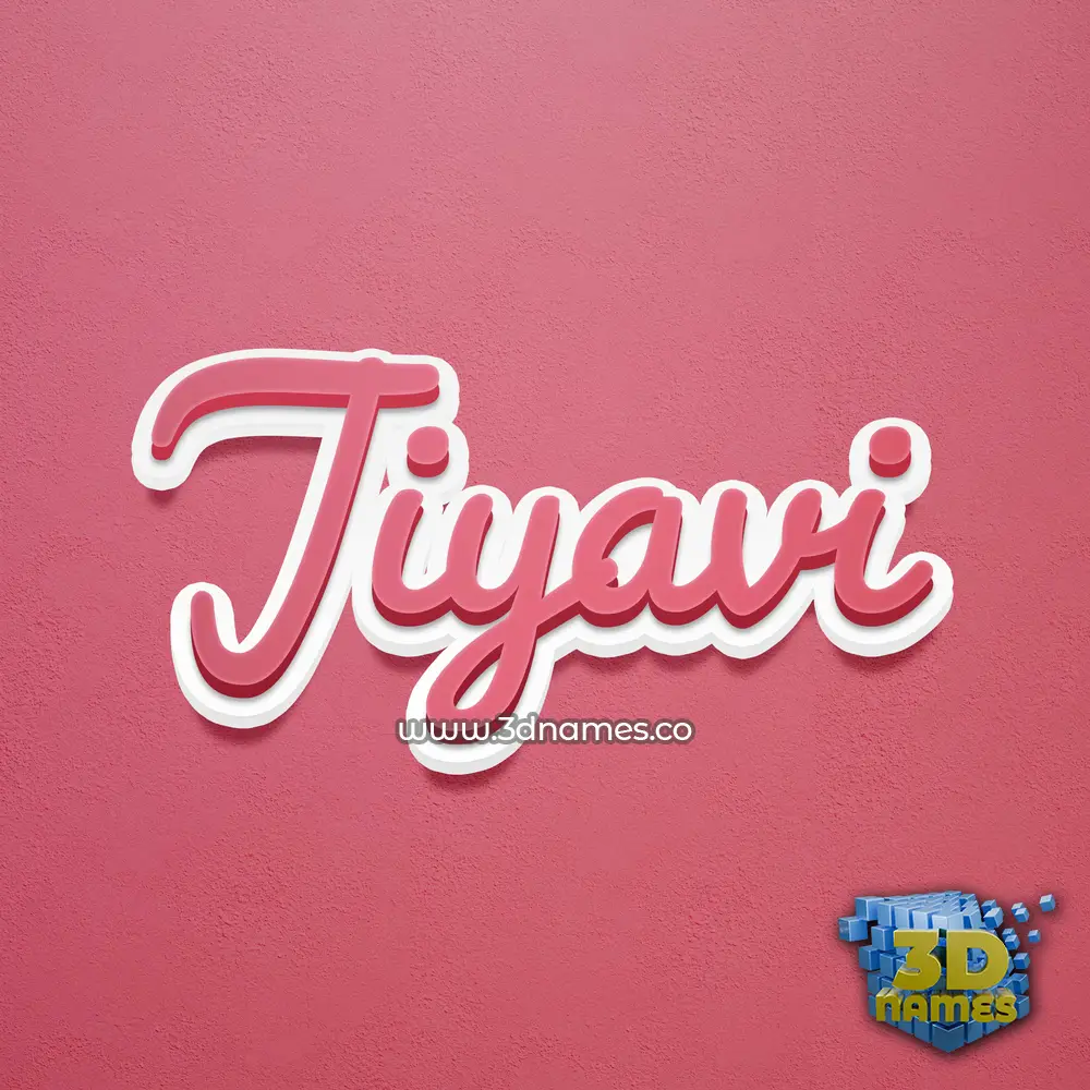 jiyavi in Red Scribble style - 3D name wallpaper