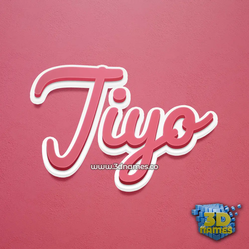 jiyo in Red Scribble style - 3D name wallpaper