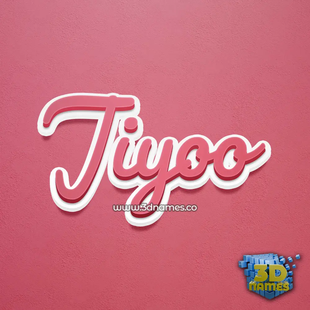 jiyoo in Red Scribble style - 3D name wallpaper