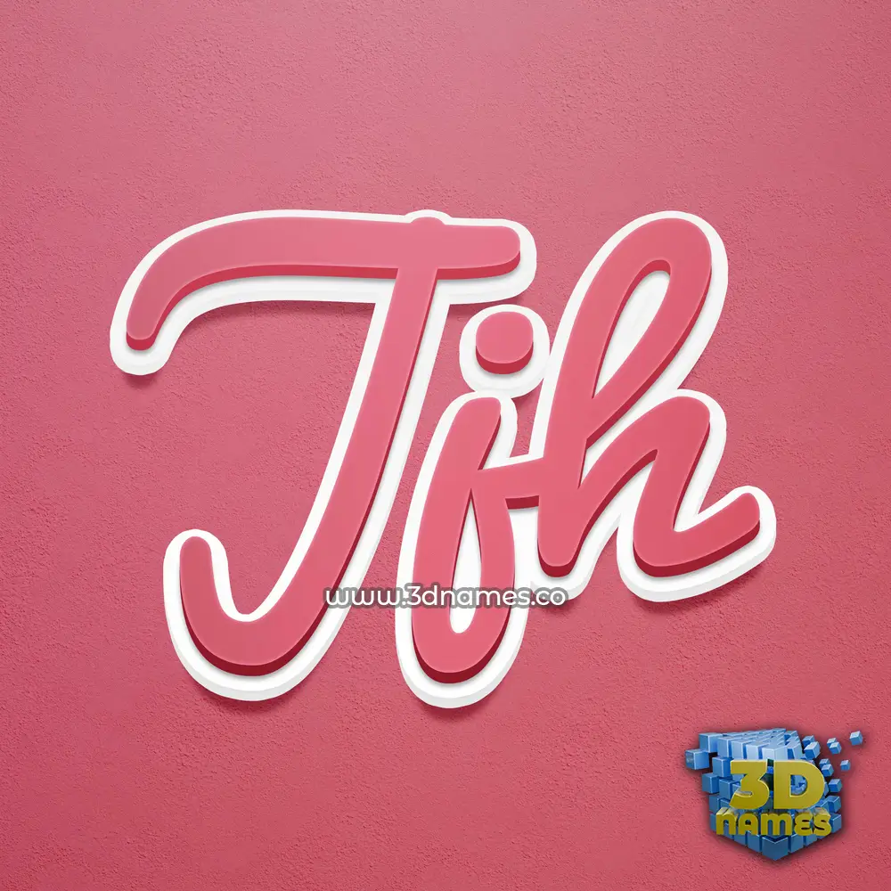 jjh in Red Scribble style - 3D name wallpaper
