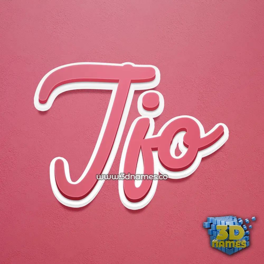 jjo in Red Scribble style - 3D name wallpaper