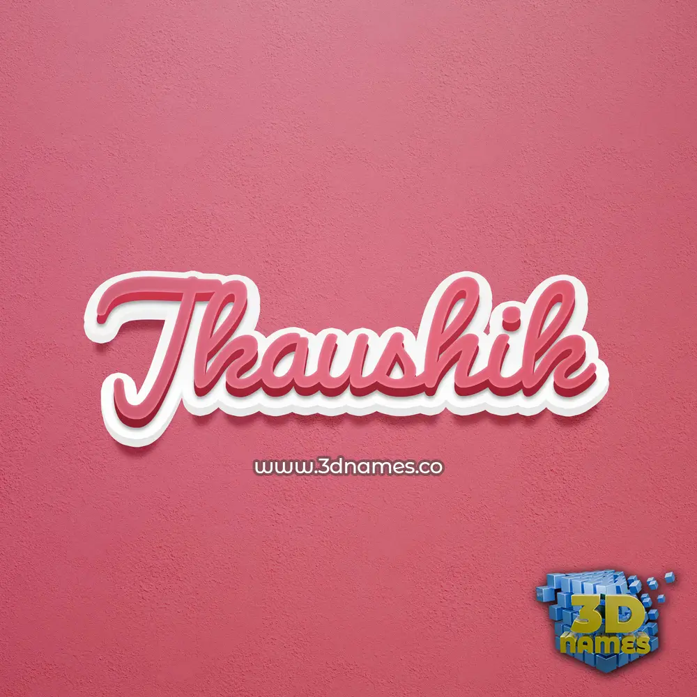 jkaushik in Red Scribble style - 3D name wallpaper