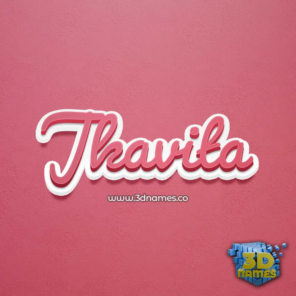 jkavita in Red Scribble style - 3D name wallpaper