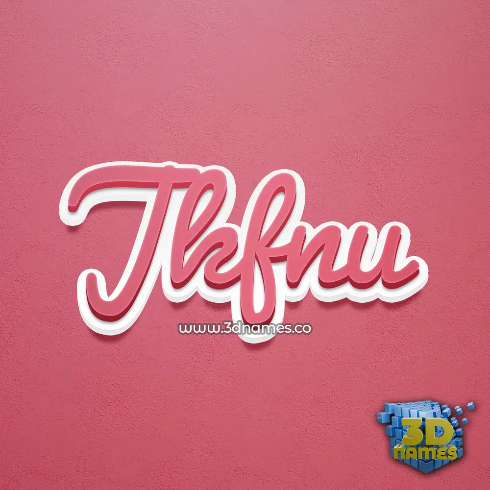 jkfnu in Red Scribble style - 3D name wallpaper