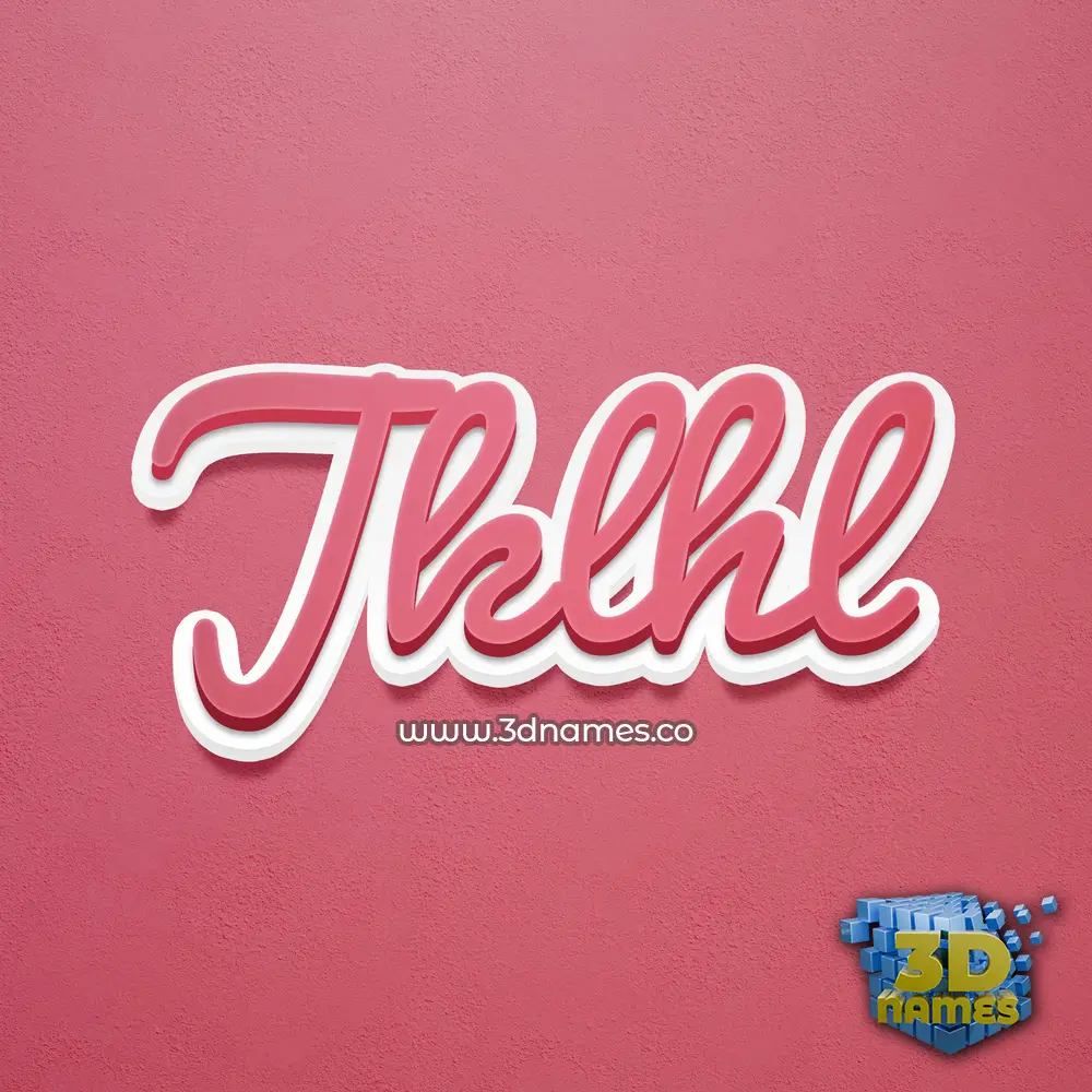 jklhl in Red Scribble style - 3D name wallpaper