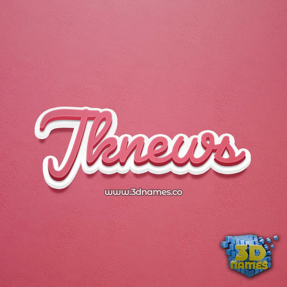 jknews in Red Scribble style - 3D name wallpaper