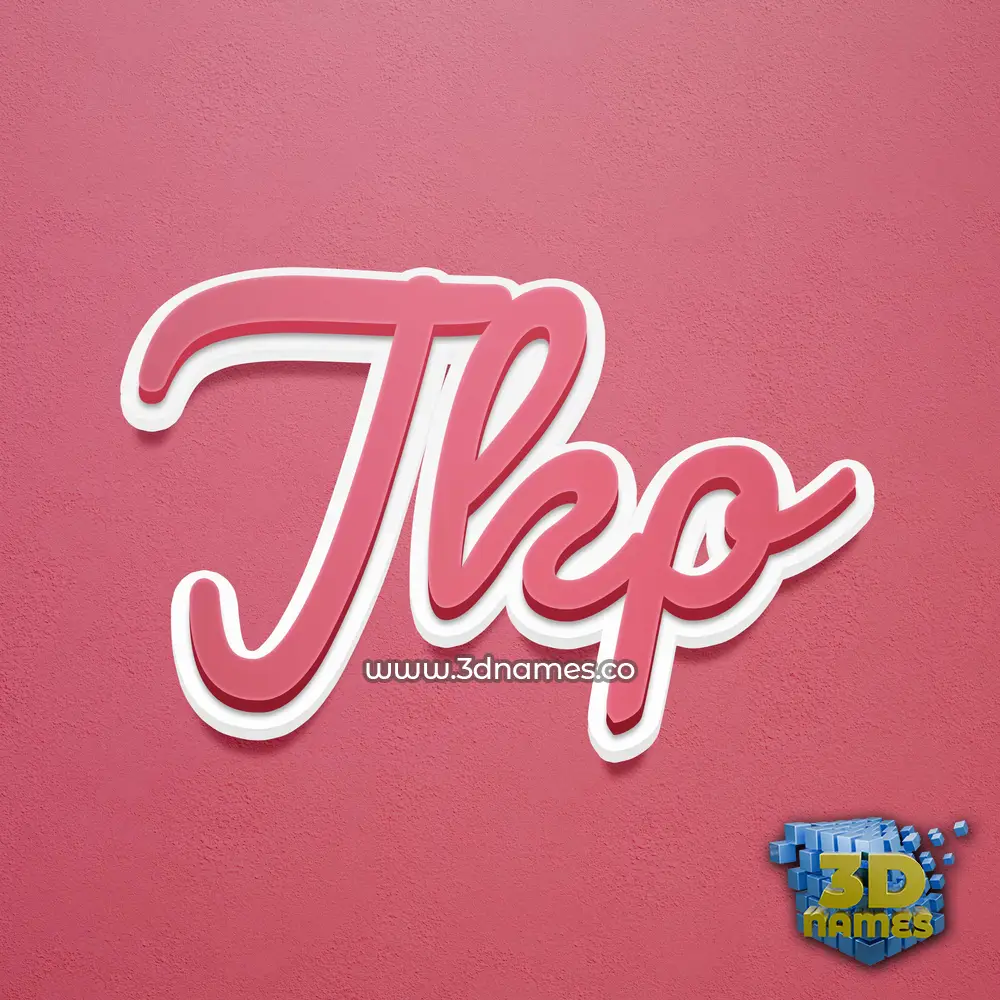 jkp in Red Scribble style - 3D name wallpaper