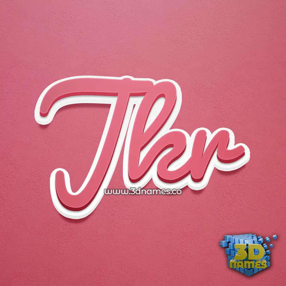 jkr in Red Scribble style - 3D name wallpaper