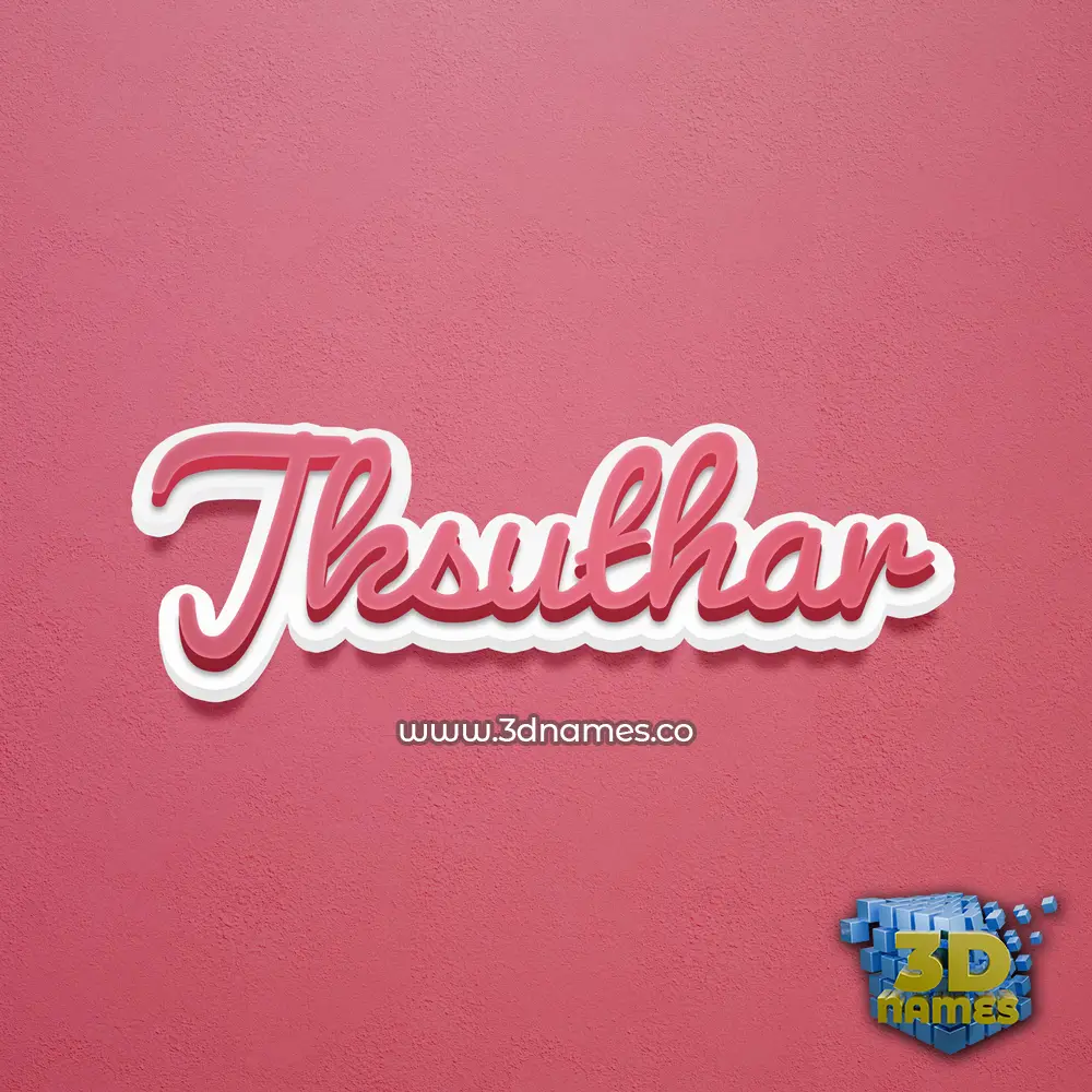 jksuthar in Red Scribble style - 3D name wallpaper