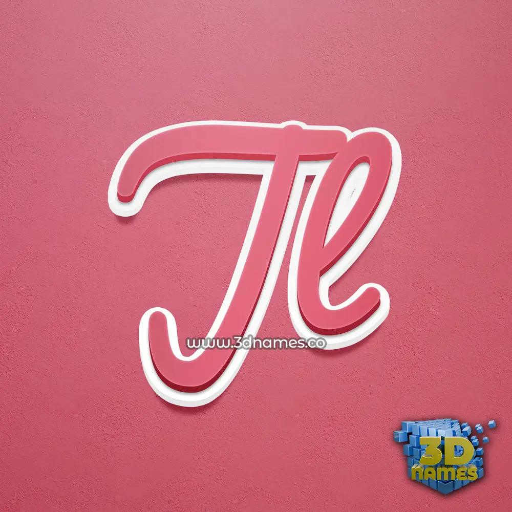 jl in Red Scribble style - 3D name wallpaper