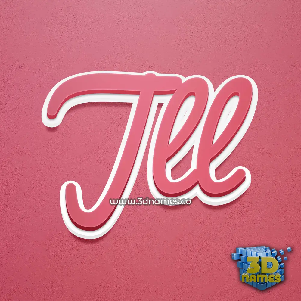 jll in Red Scribble style - 3D name wallpaper
