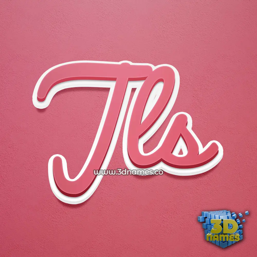 jls in Red Scribble style - 3D name wallpaper