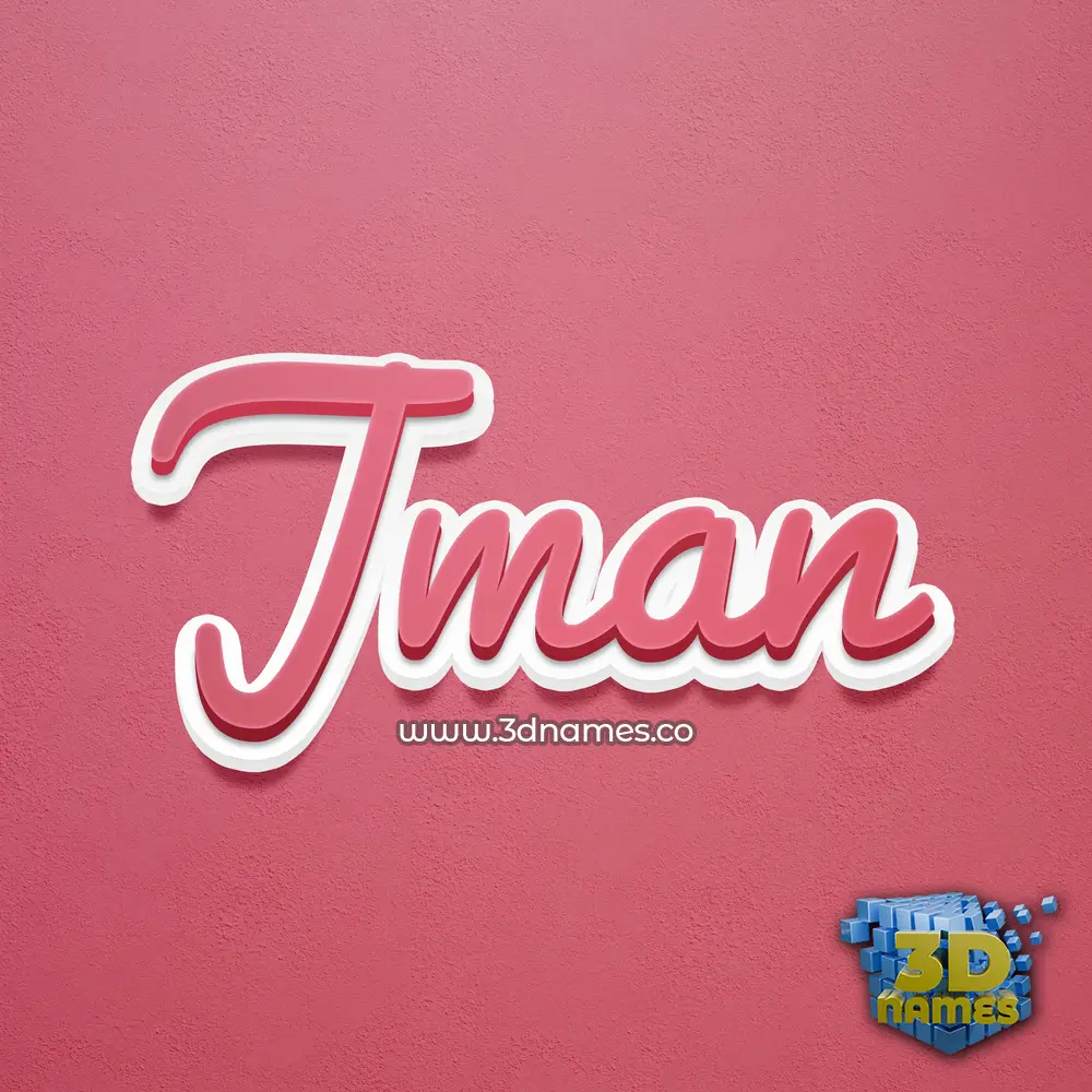 jman in Red Scribble style - 3D name wallpaper