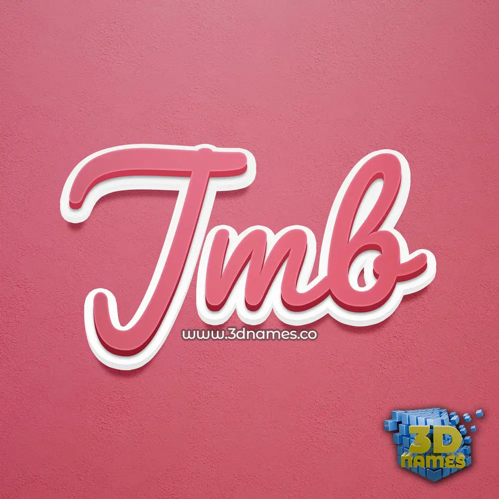 jmb in Red Scribble style - 3D name wallpaper