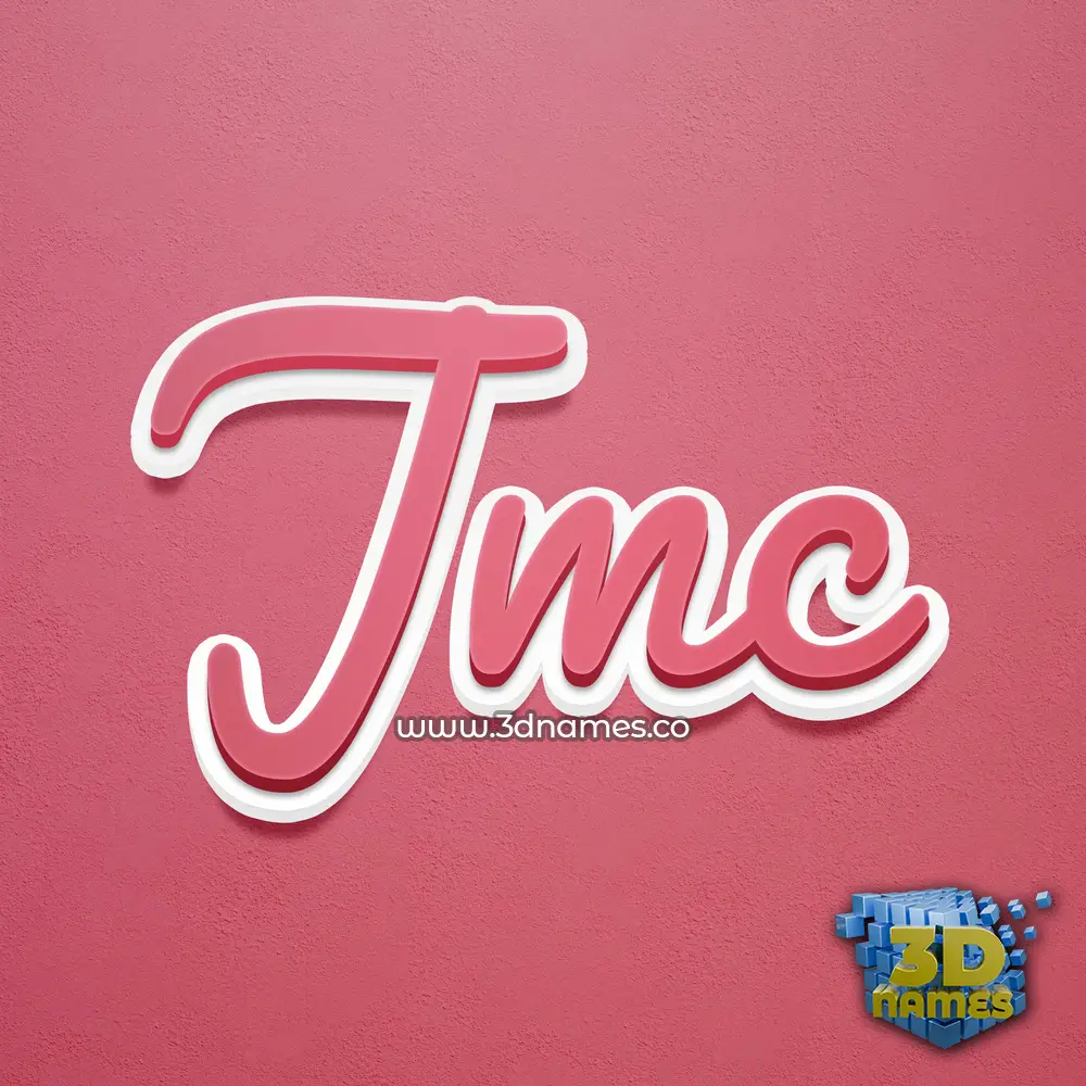jmc in Red Scribble style - 3D name wallpaper