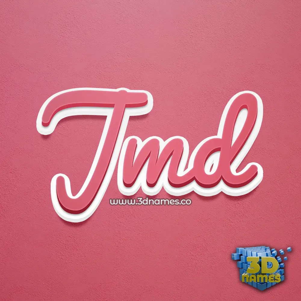 jmd in Red Scribble style - 3D name wallpaper