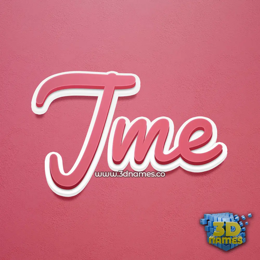 jme in Red Scribble style - 3D name wallpaper