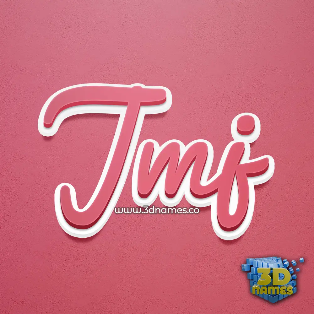jmj in Red Scribble style - 3D name wallpaper