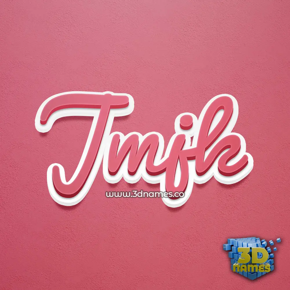 jmjk in Red Scribble style - 3D name wallpaper