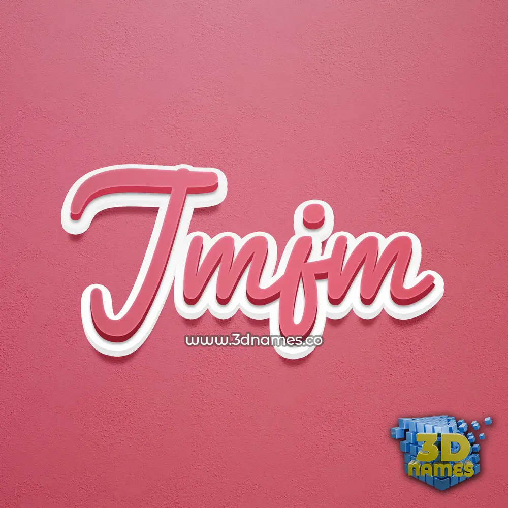 jmjm in Red Scribble style - 3D name wallpaper