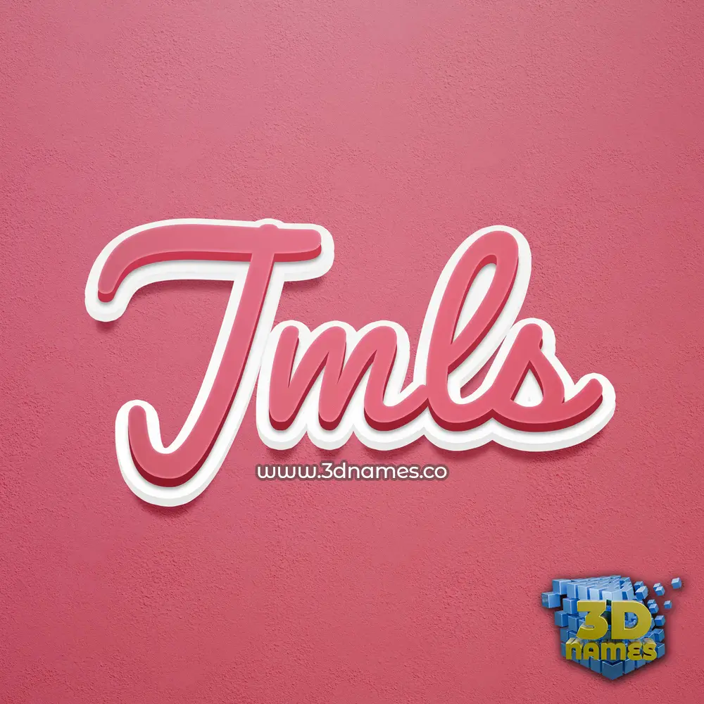 jmls in Red Scribble style - 3D name wallpaper
