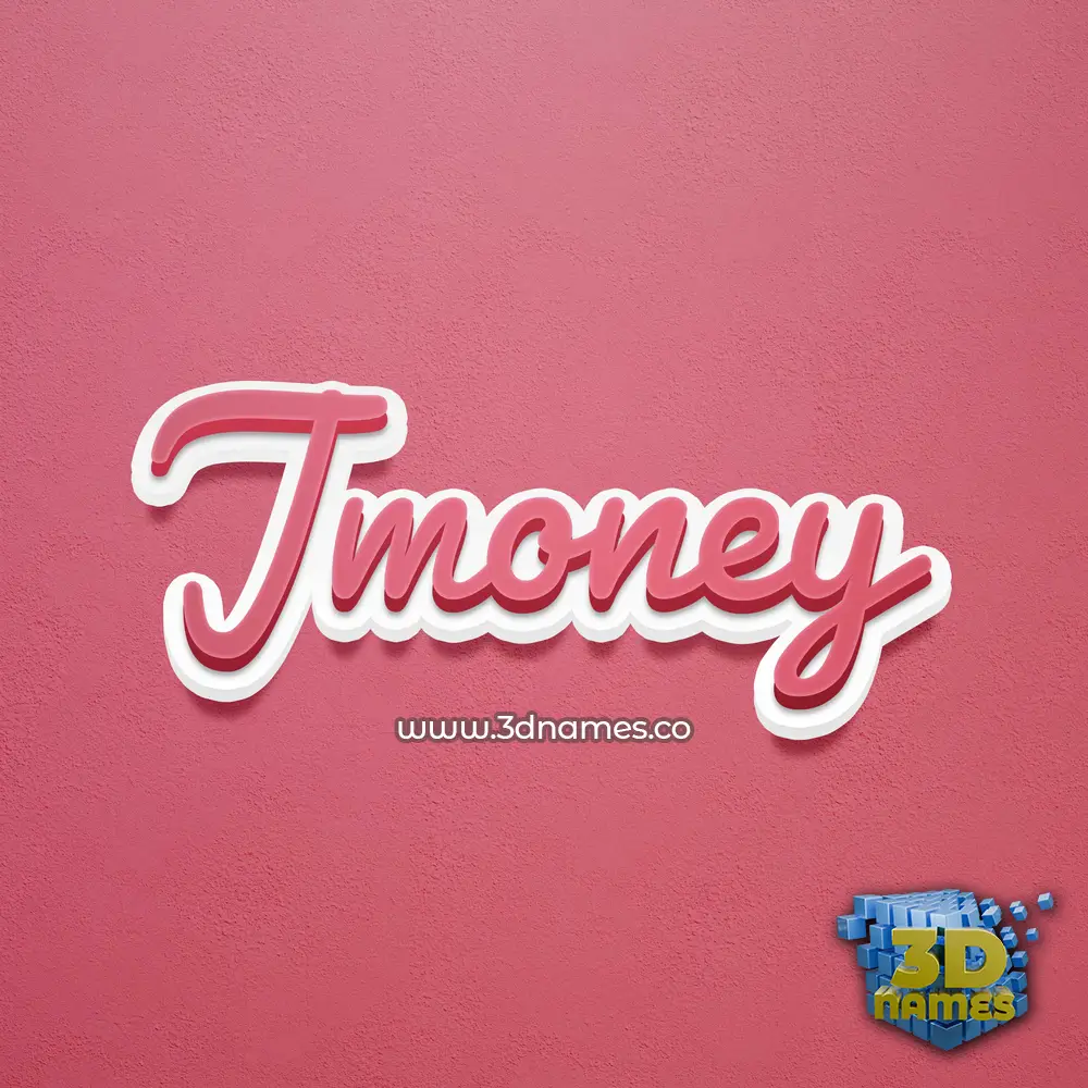 jmoney in Red Scribble style - 3D name wallpaper