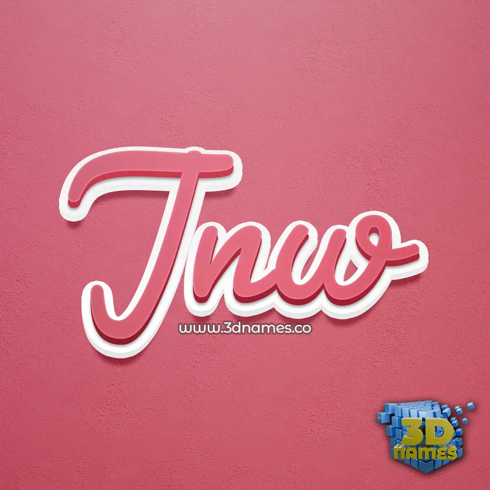 jnw in Red Scribble style - 3D name wallpaper
