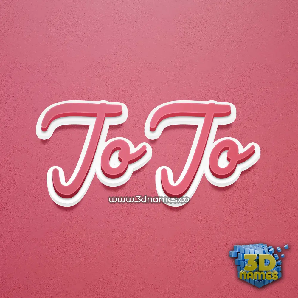 jo jo in Red Scribble style - 3D name wallpaper