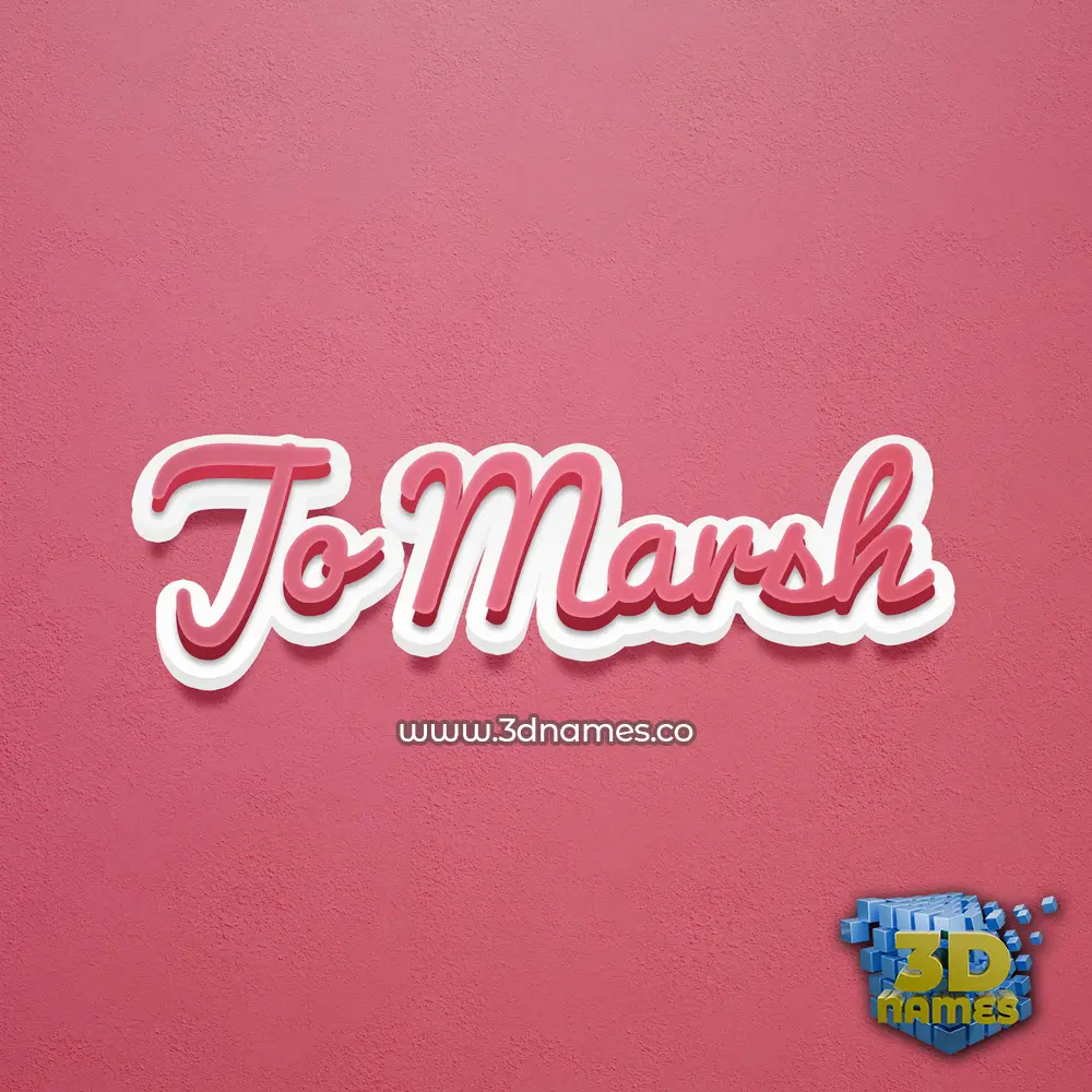 jo marsh in Red Scribble style - 3D name wallpaper